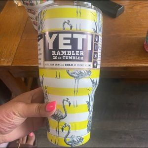 Beautiful yellow yeti tumbler rambler 30 oz